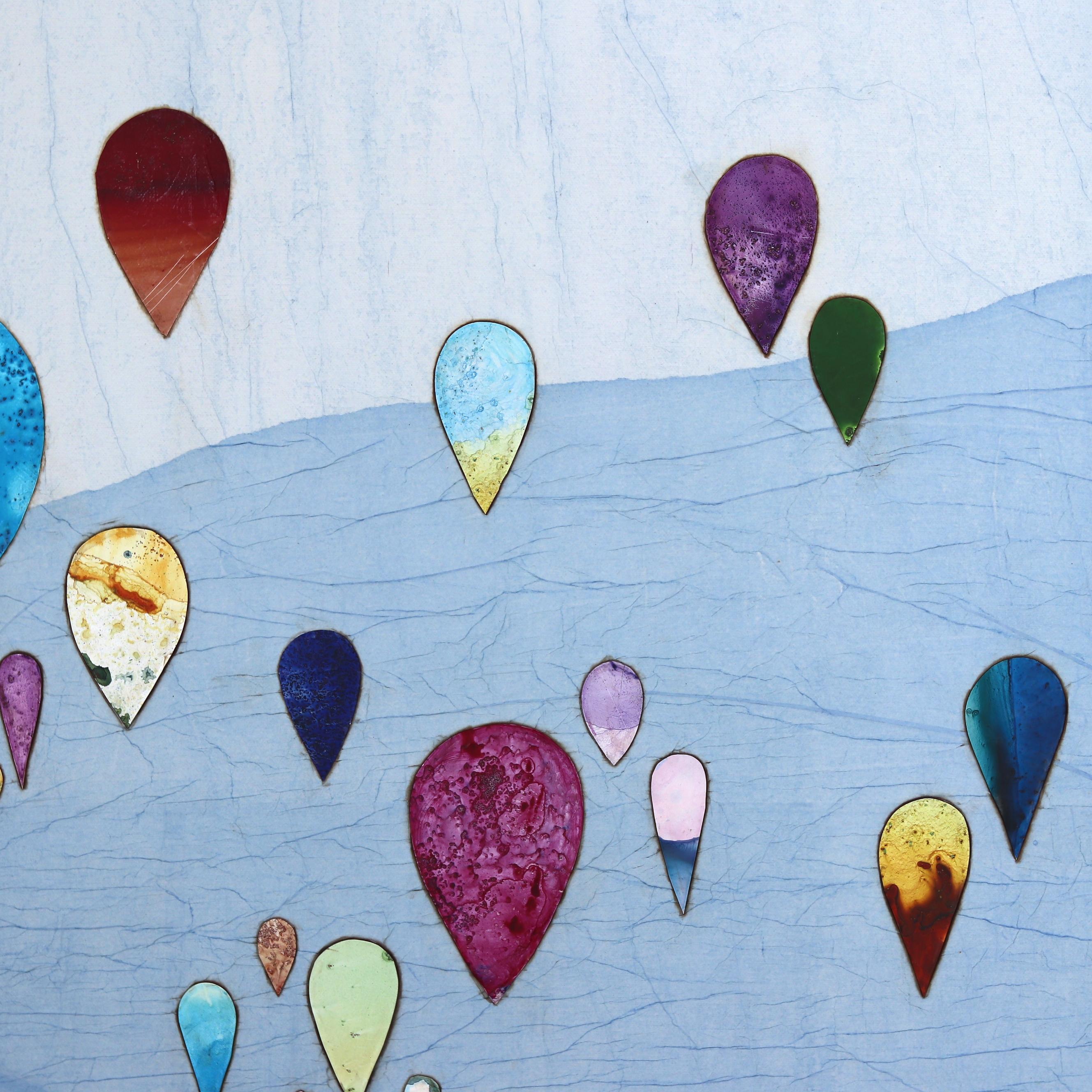 Elevate - Original Boho Minimalist Abstract Landscape Balloon Calm Artwork For Sale 1