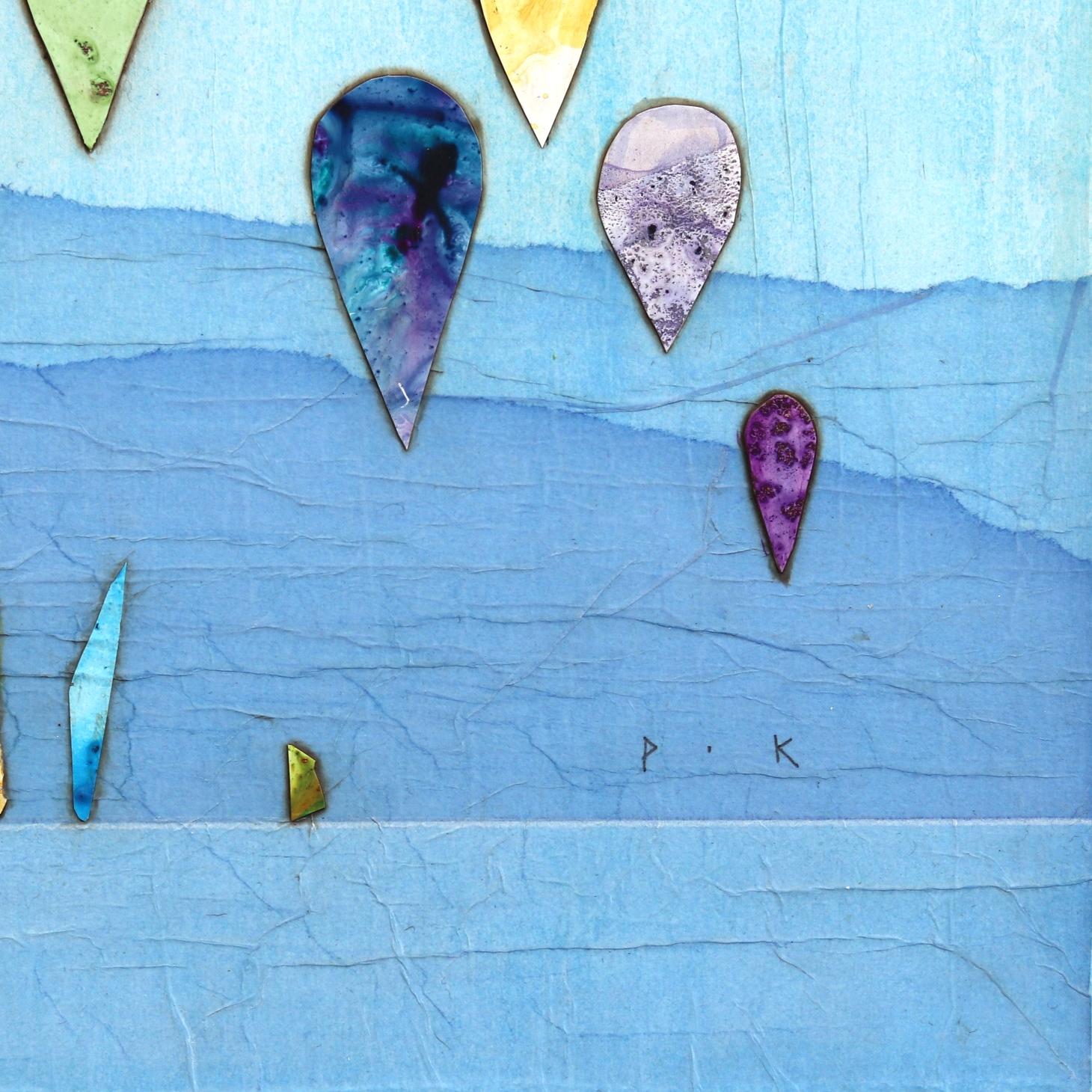 Unser Hängeleuchter III – Original Boho Minimalistisches abstraktes, kalifornisches Ballon-Kunstwerk im Angebot 3