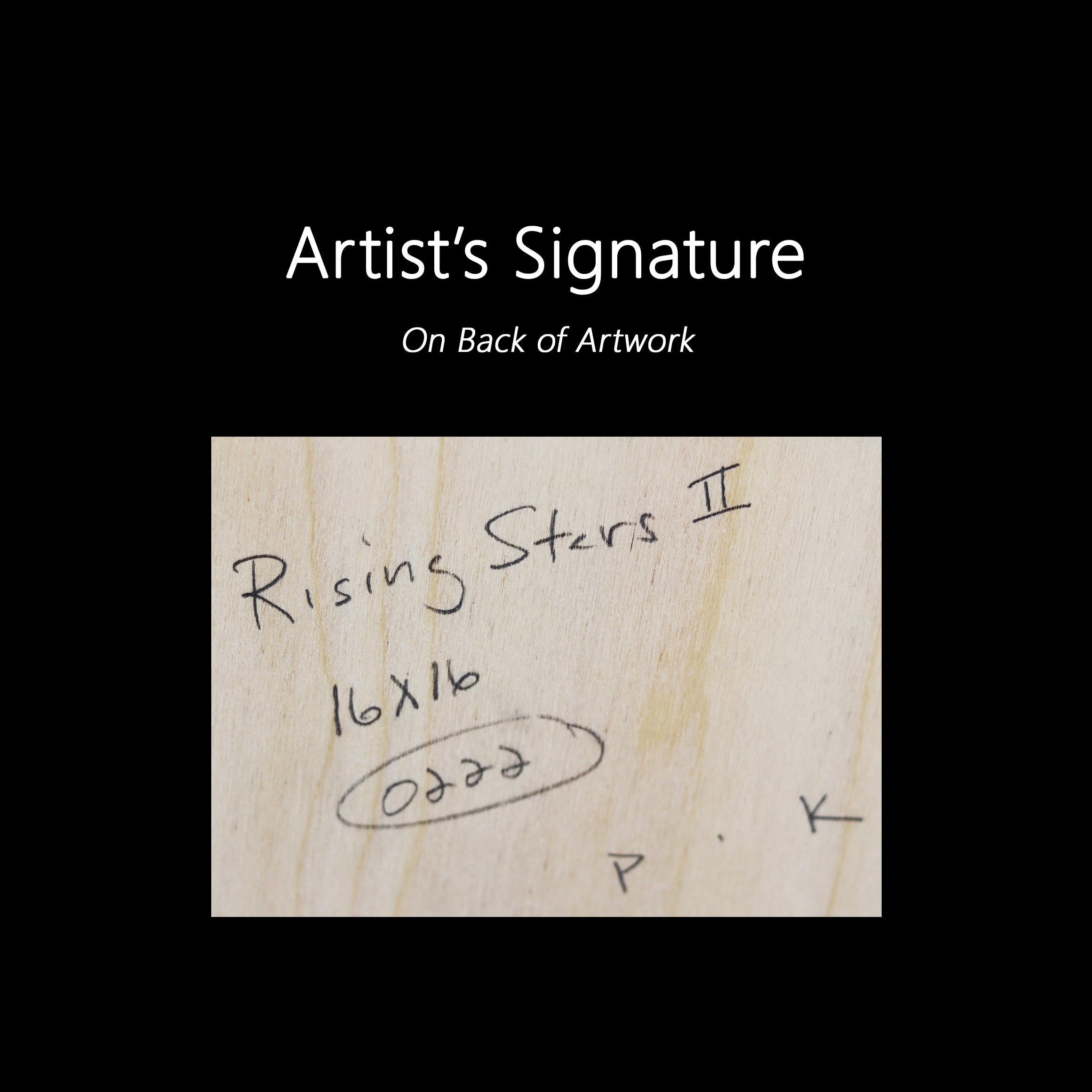 Rising Stars II – Original Boho Minimalistisches, kalifornisches, geblümtes Boho-Kunstwerk im Angebot 6