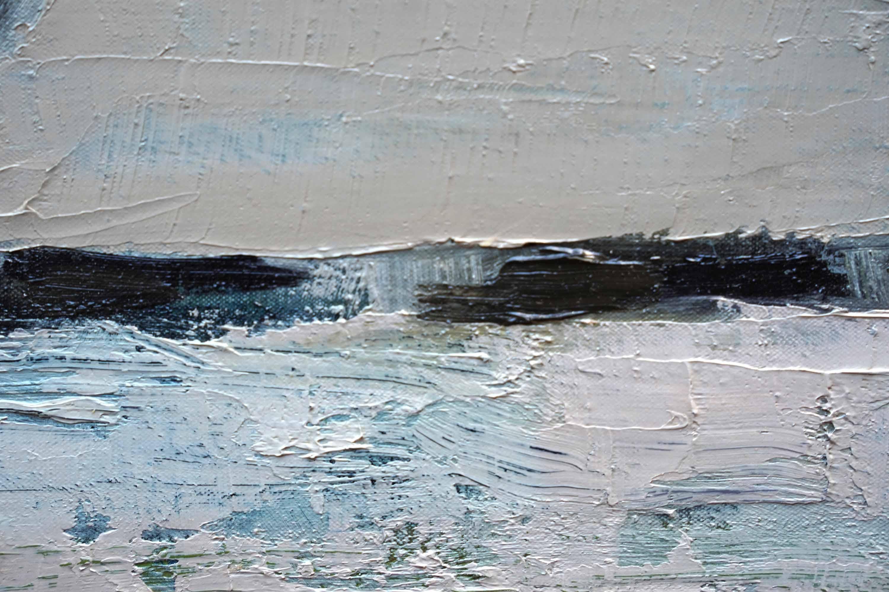 Abstrakte Landschaft mit Bananen Verso - Britische fünfziger Jahre Kunst Ölgemälde (Grau), Abstract Painting, von Peter L Field