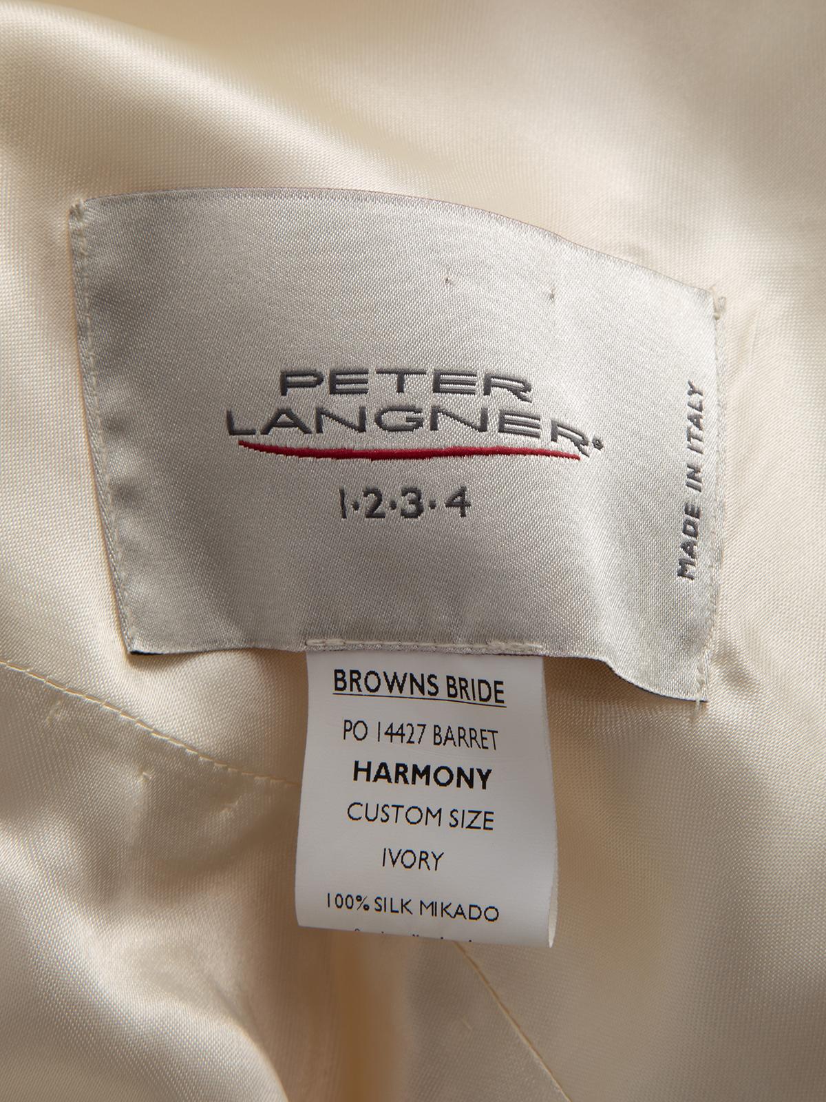 Peter Langner Women's Asymmetric Shoulder Fishtail Wedding Dress 2