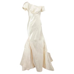 Peter Langner Women's Asymmetric Shoulder Fishtail Wedding Dress