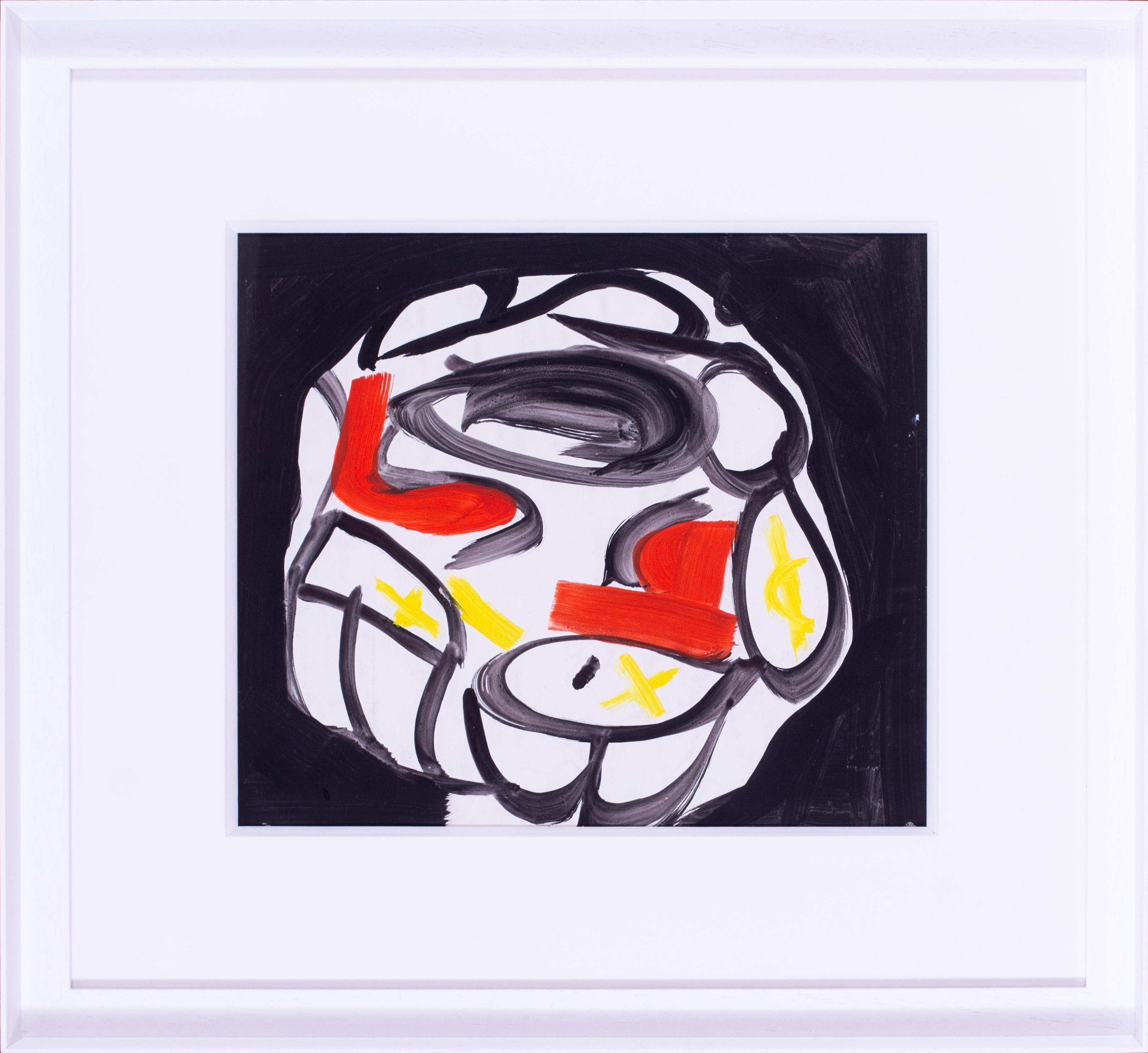 Peter Lanyon (British, 1918–1964)
Abstracted Forms, a Design for a Table Mat, circa 1951
Acrylic on paper
Signed with studio stamp on the reverse
13.25 x 15.63 in. (33.7 x 39.6 cm)

This dynamic composition by Peter Lanyon presents a lively