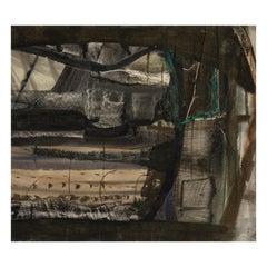 Peter Lanyon, paysage d'hiver, Anticoli Corrado, aquarelle, gouache, 1953