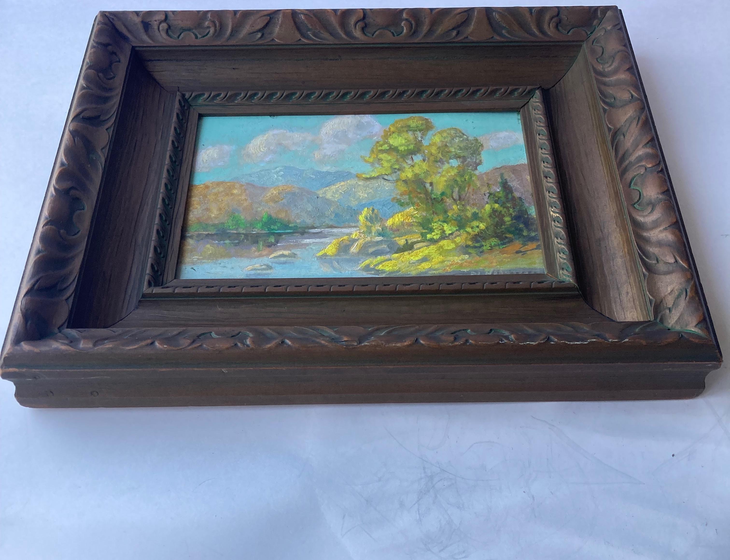 Hand-Crafted Peter Lanz Hohnstedt Oil Painting on Board, Title