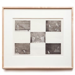 'Londoners' 1940s Etching - by Peter László Péri