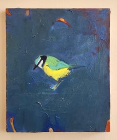 Oil on Canvas Painting -- Blue Tit