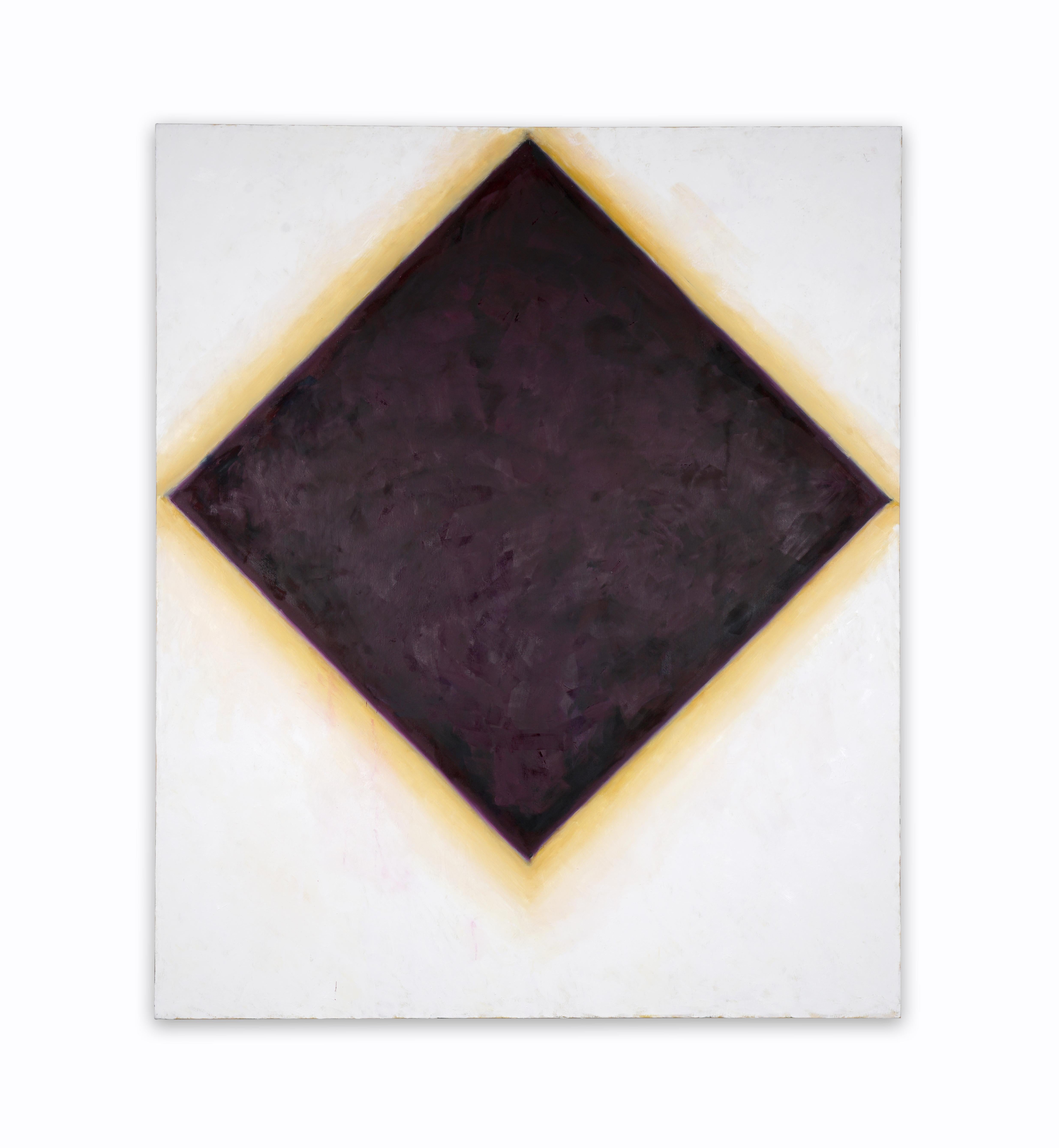 Abstract Painting de Peter Lodato - Diamante Rojo Frío (Magenta)
