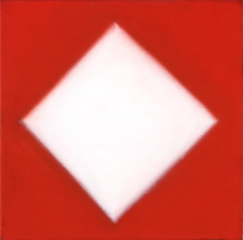 Abstract Painting di Peter Lodato - Diamante bianco Terra rossa