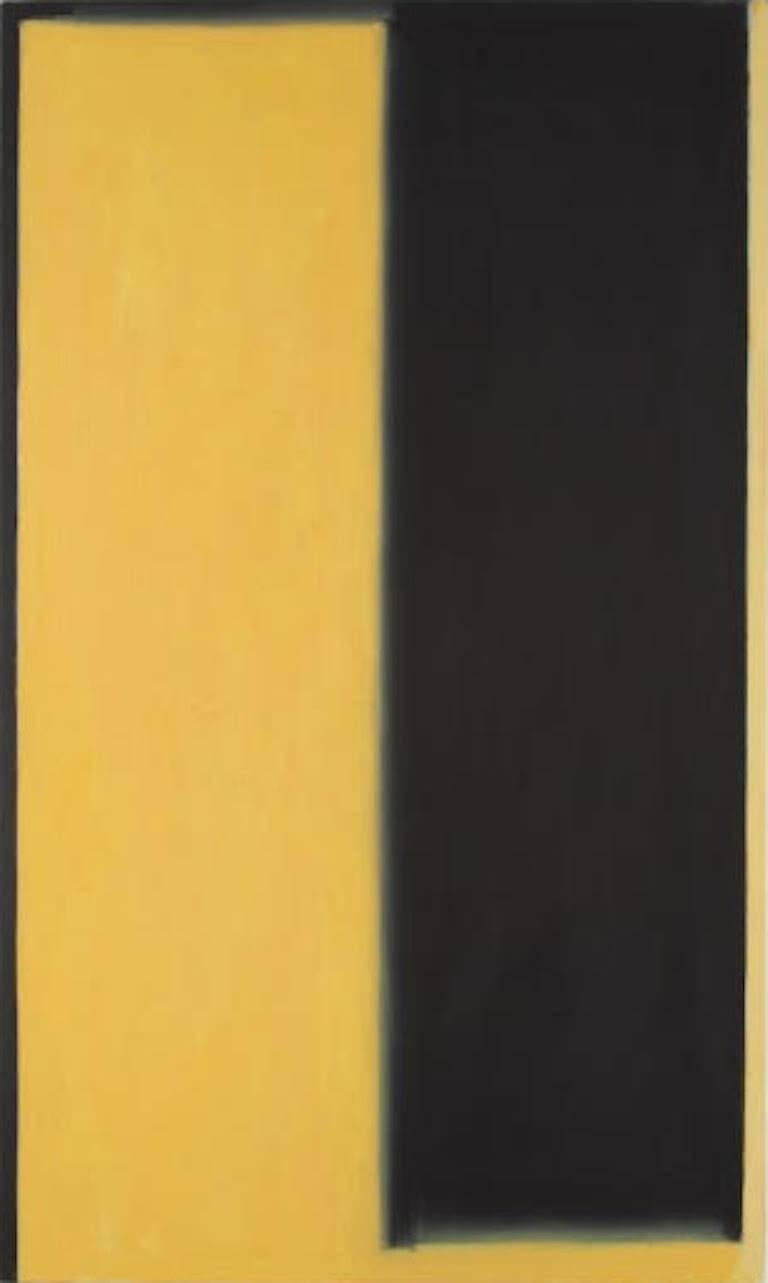 Yellow and Black - Painting by Peter Lodato