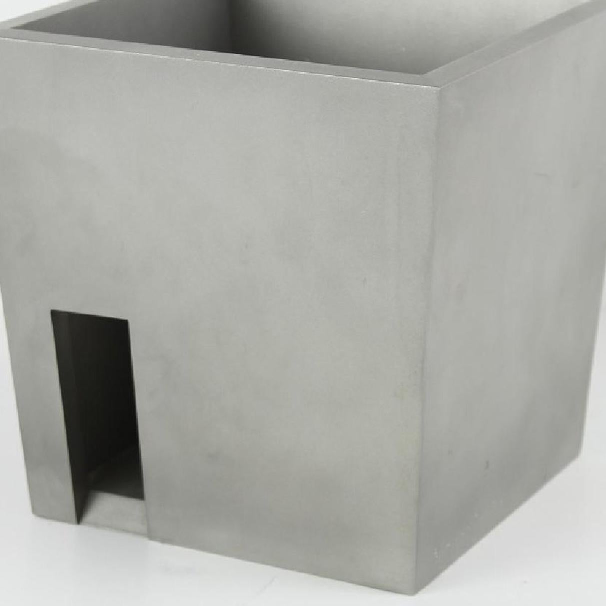 STEEL ROOM, 1989, steel sculpture, 8 x 8 x 8”, signed and dated. 

Peter Lodato was born in 1946 in Los Angeles, California, has exhibited extensively and received significant acclaim throughout his art career.  During the 1960’s and 1970’s, his art