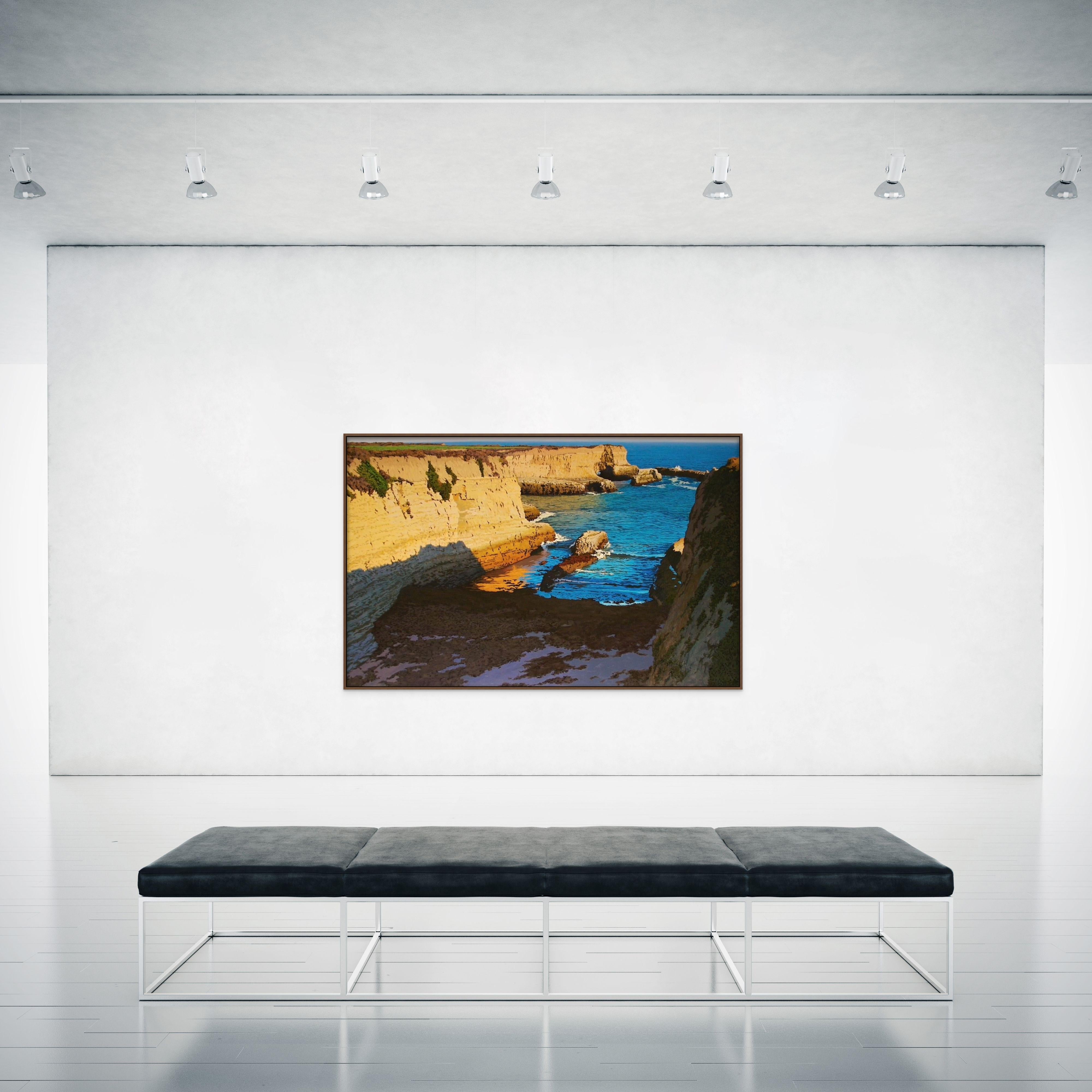 Bluffs en Wilder  / naturaleza realista 52x80 pulg. óleo sobre lienzo paitning en venta 1