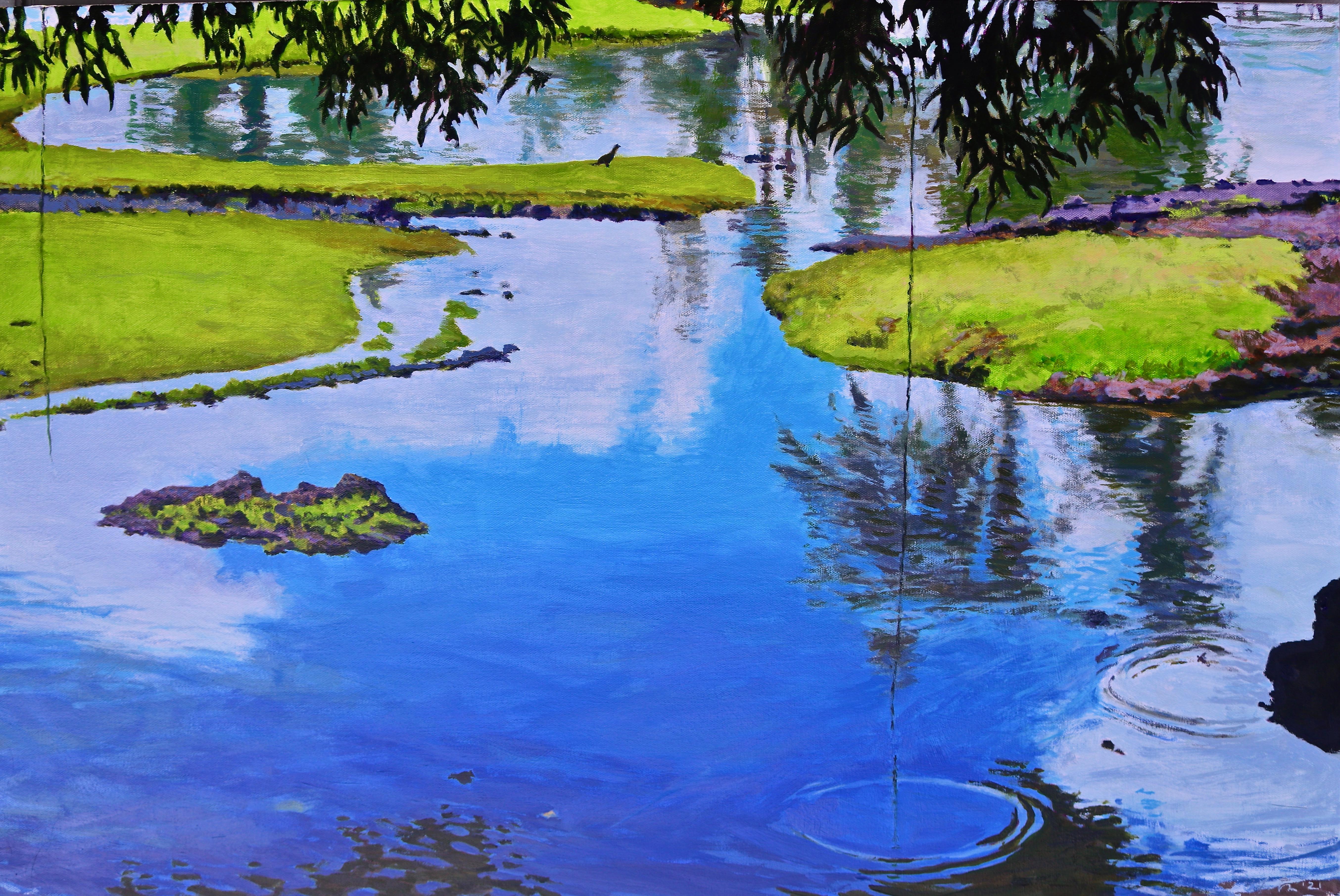 Peter Loftus Landscape Painting - Lili'Uokalani Gardens no. 2