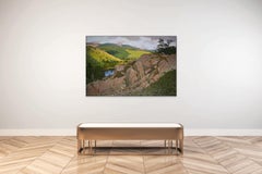 Overlooking Sardine Lake / realist nature 44 x66 in. oil on canvas painting