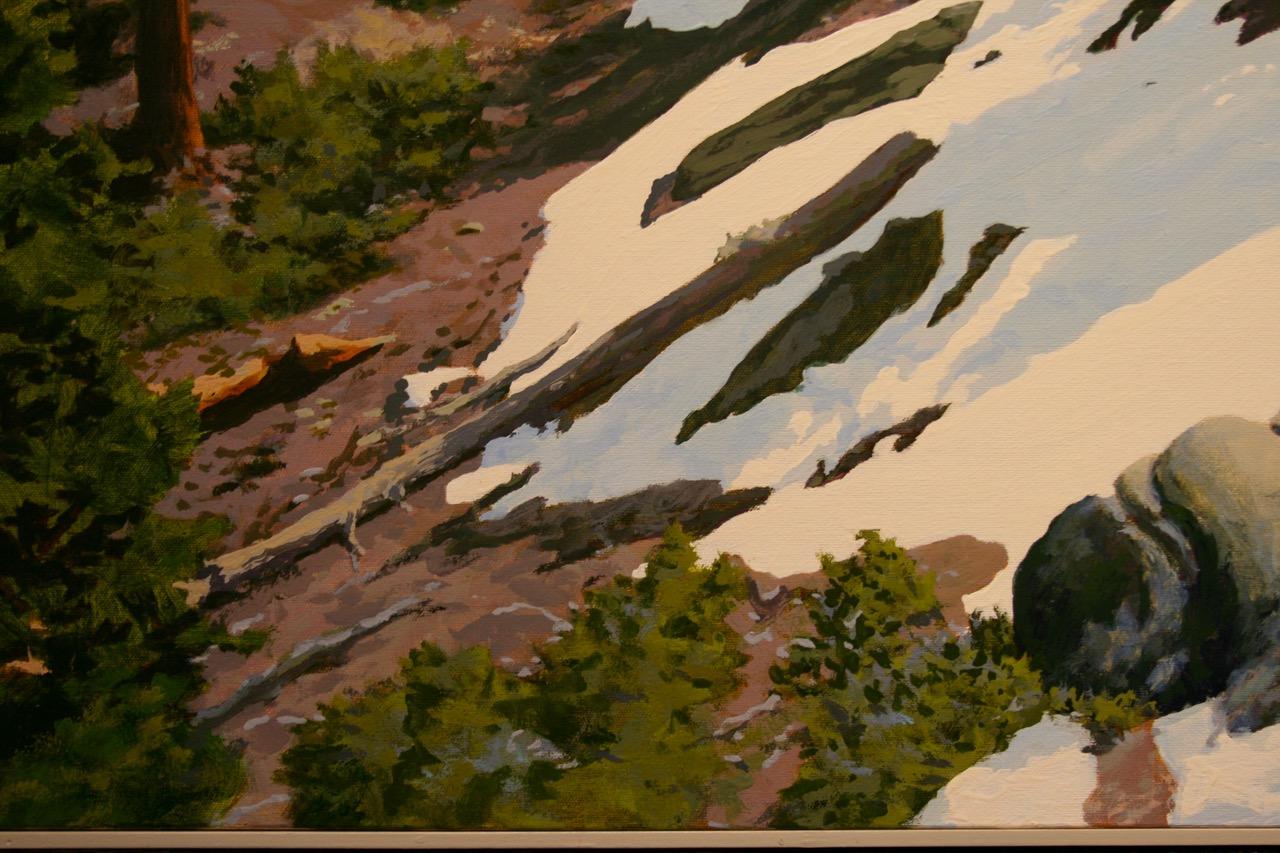 Residual Snow above Tahoe / oil on canvas landscape 44 x 66 inches 1