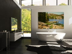 Salmon Lake / olio su tela 52 x 80 pollici