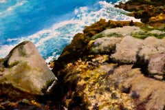 Seaworld: Mendocino / oil on canvas painting - 40 x 60 inches
