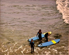 The Little Sister / oil on canvas - surfing scene