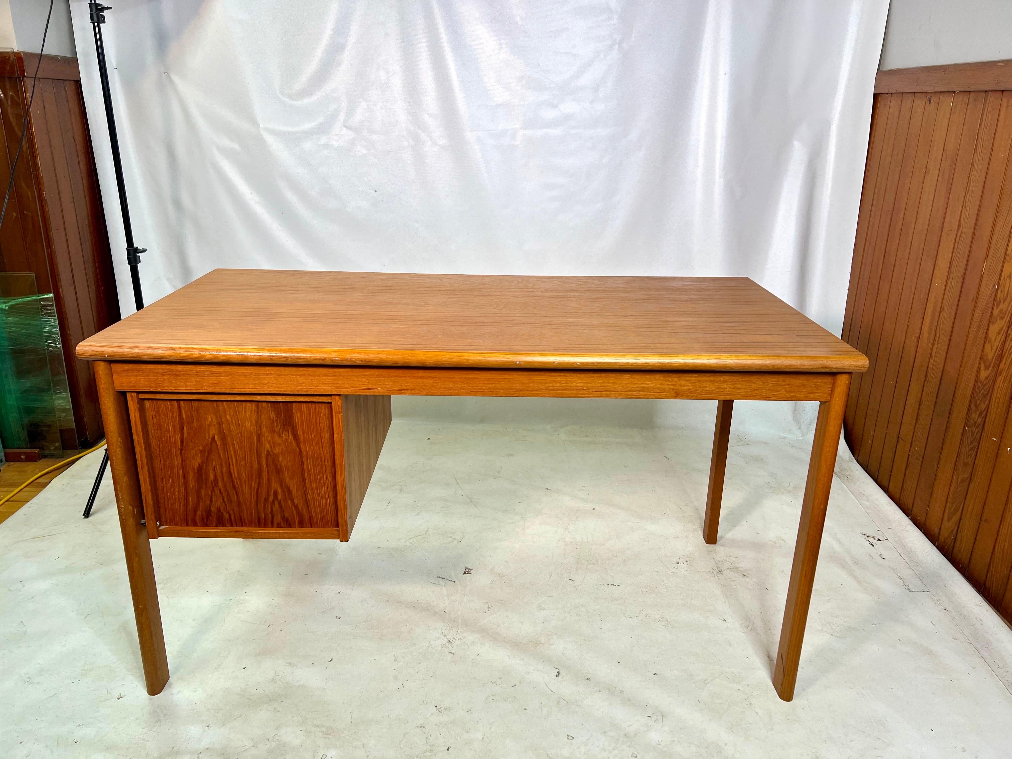 Peter Lovig Danish Modern Teak Sliding Top Desk For Sale 4