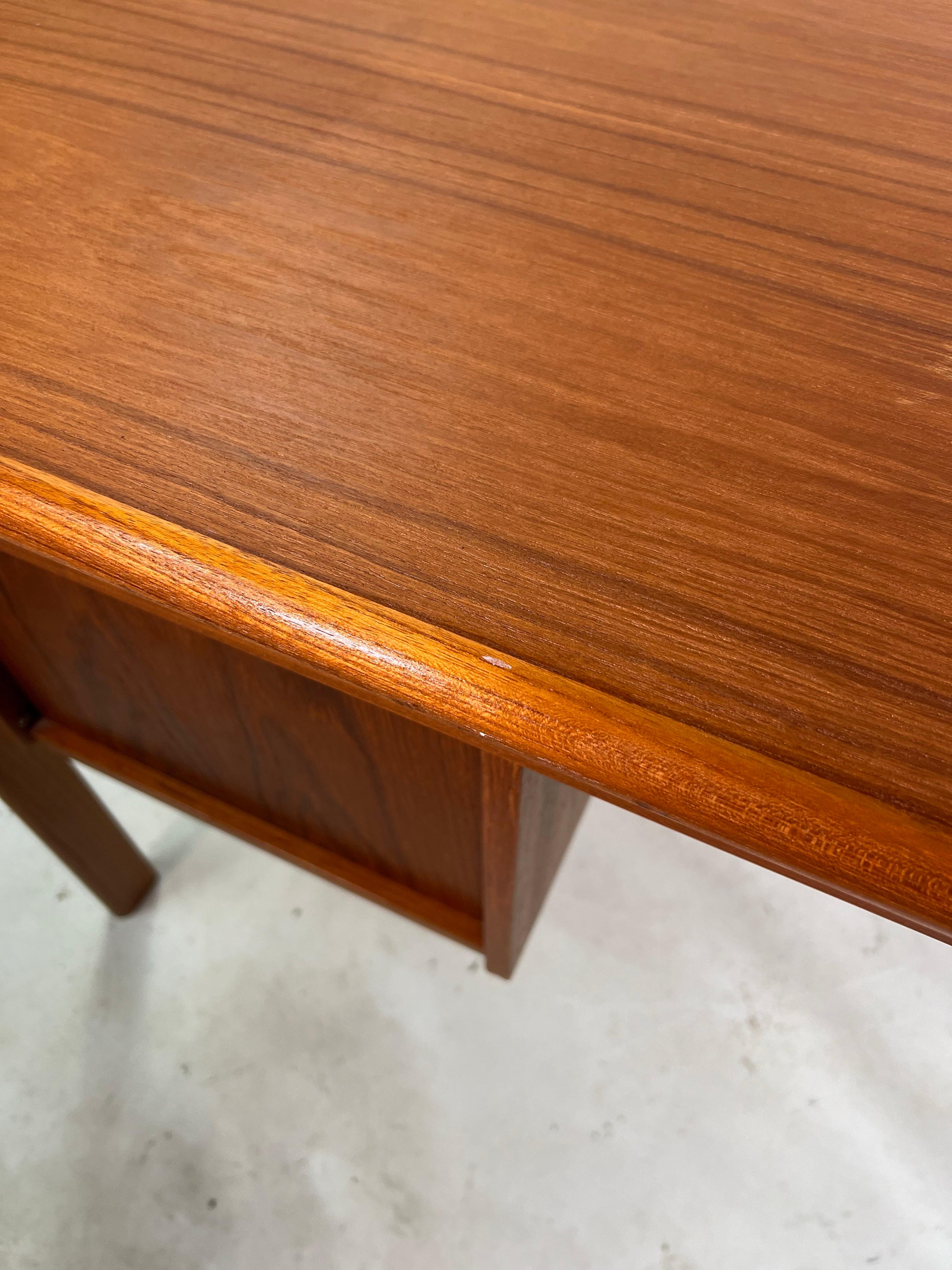 Peter Lovig Danish Modern Teak Sliding Top Desk For Sale 5