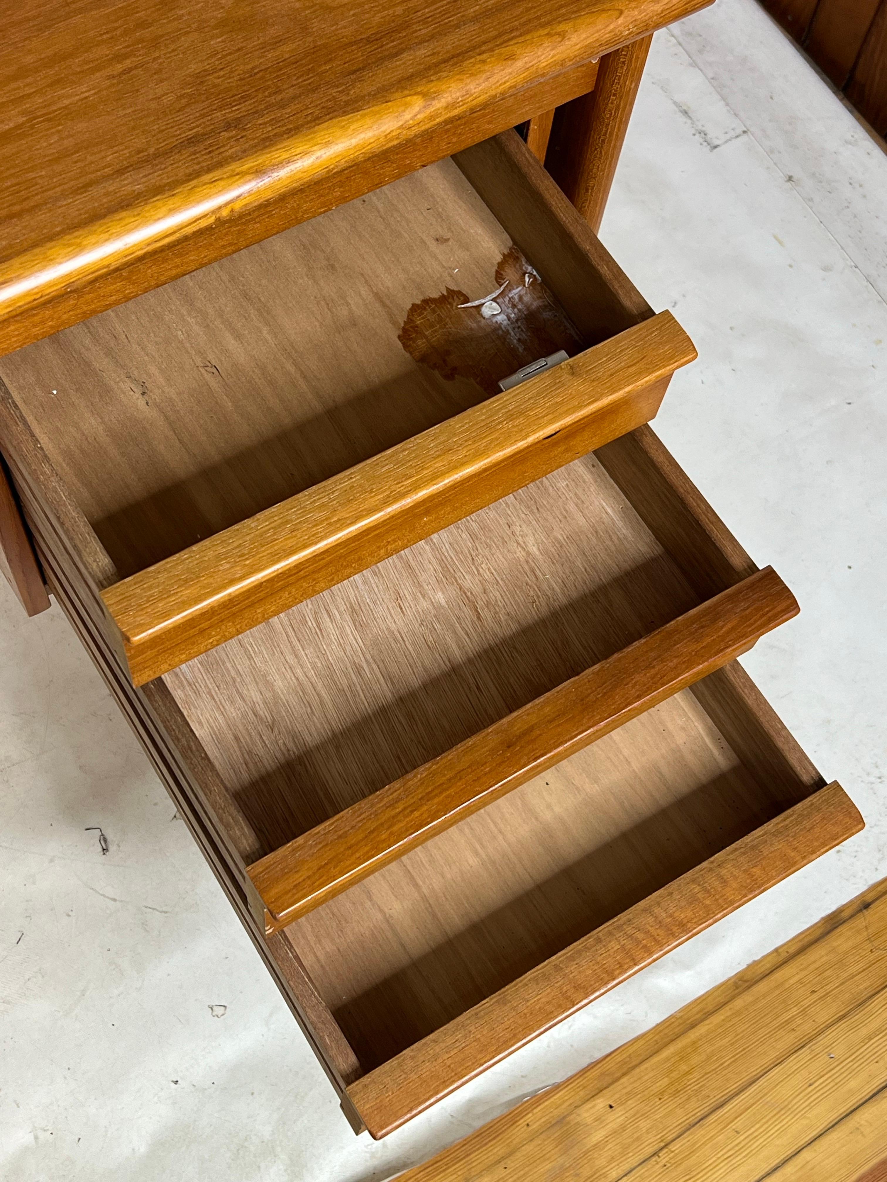 Unknown Peter Lovig Danish Modern Teak Sliding Top Desk For Sale