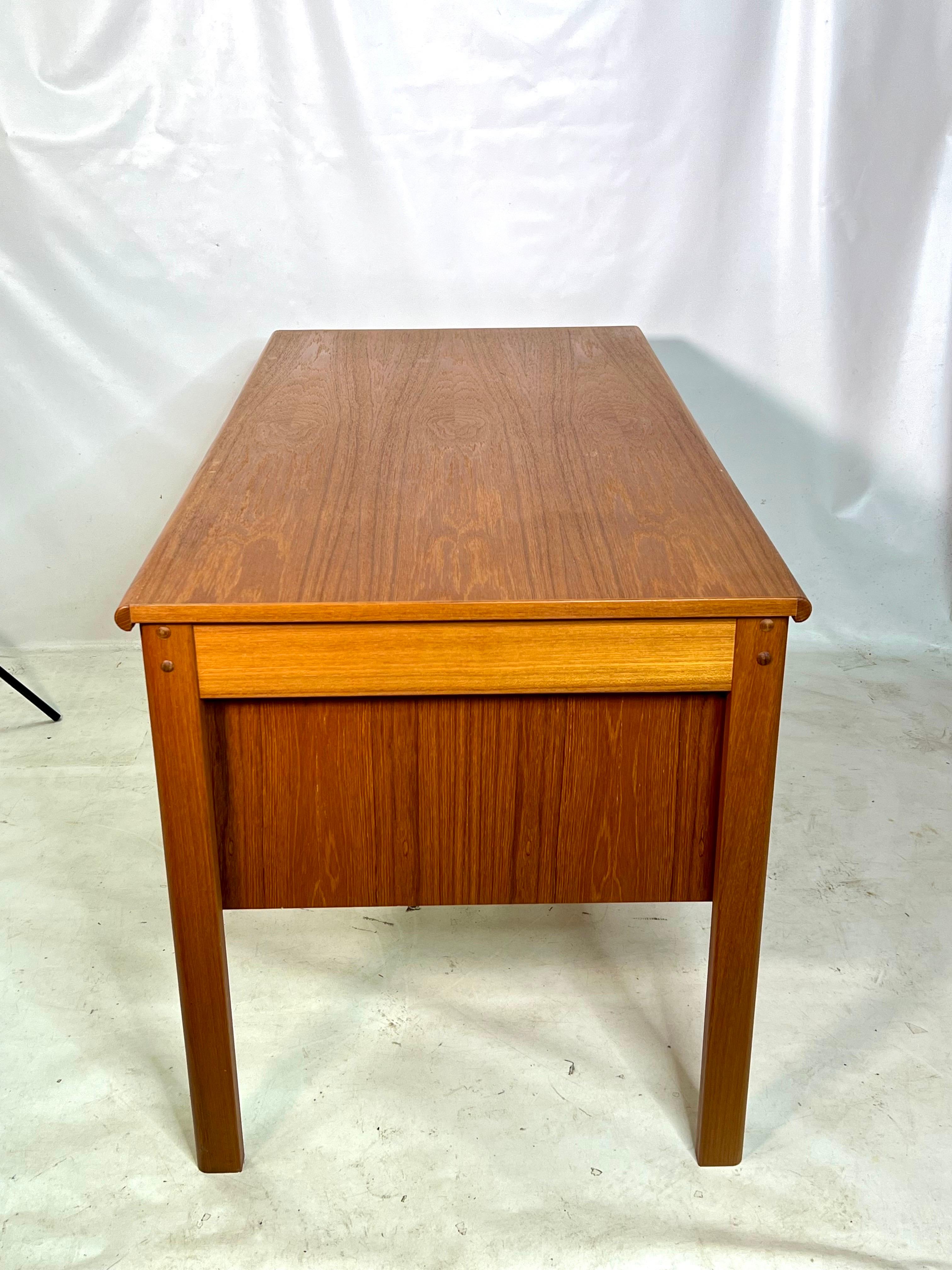 Peter Lovig Danish Modern Teak Sliding Top Desk For Sale 2