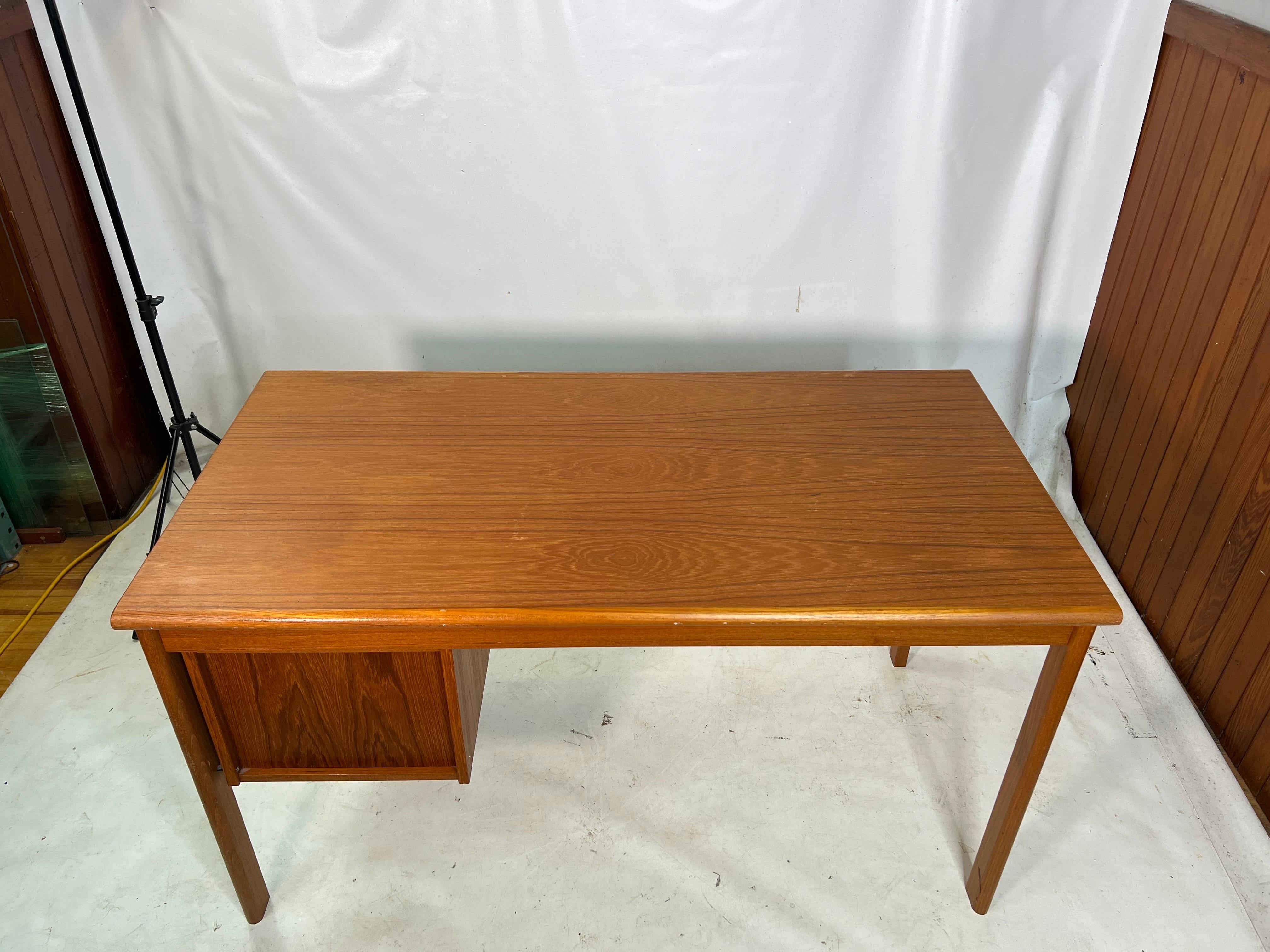 Peter Lovig Danish Modern Teak Sliding Top Desk For Sale 3