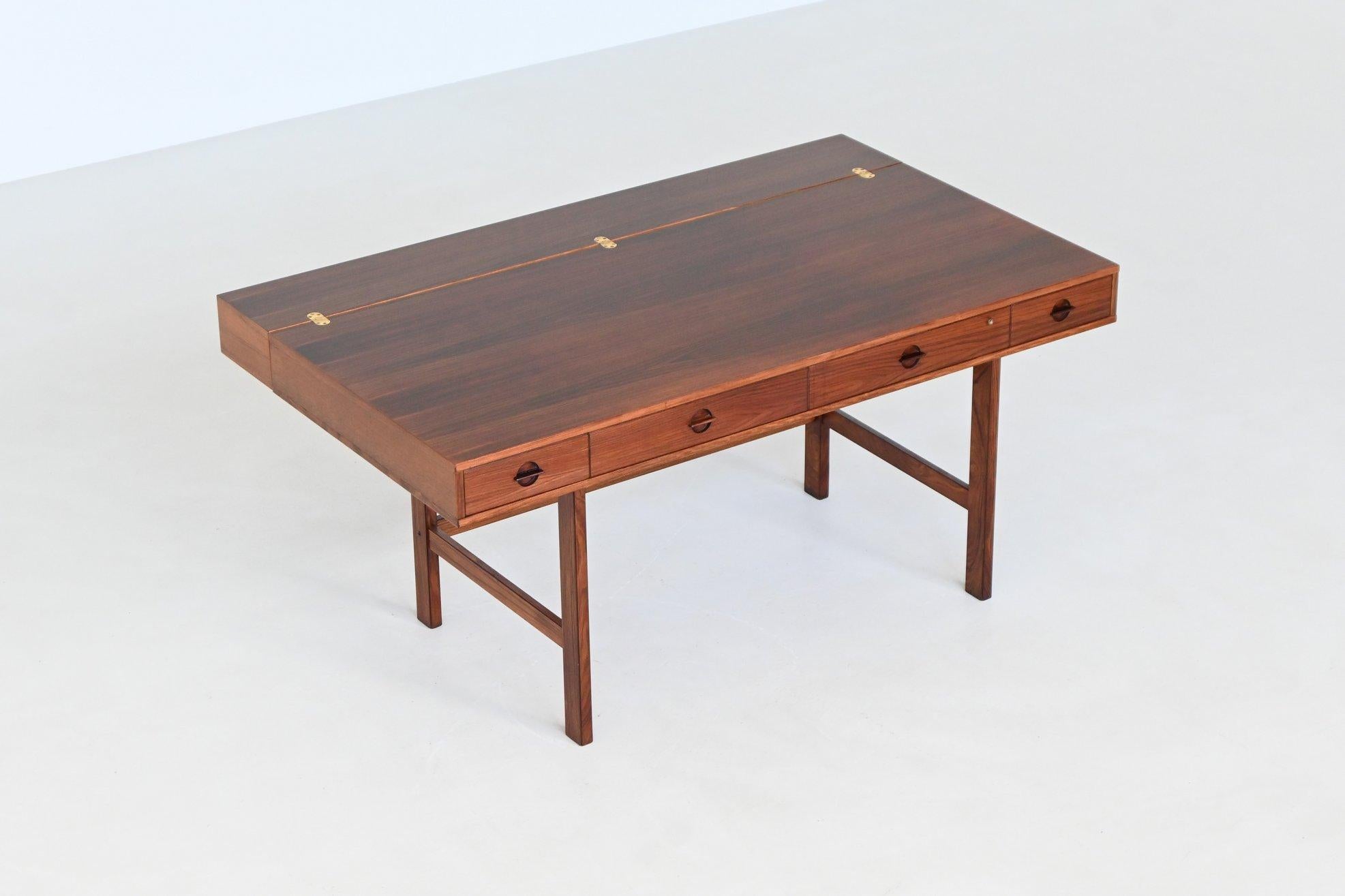 Scrivania Peters Lovig Flip-Top Partners in palissandro Lovig Danimarca 1960 in vendita 9