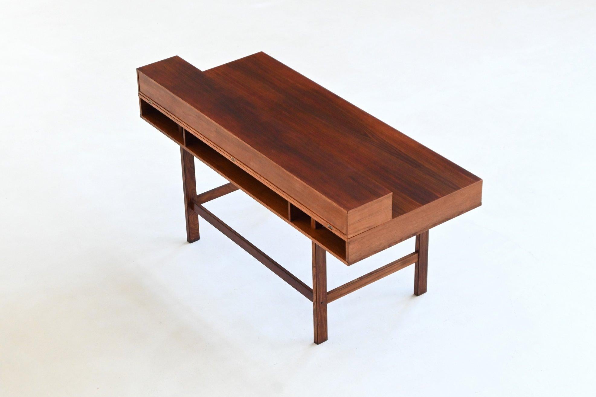 Ottone Scrivania Peters Lovig Flip-Top Partners in palissandro Lovig Danimarca 1960 in vendita