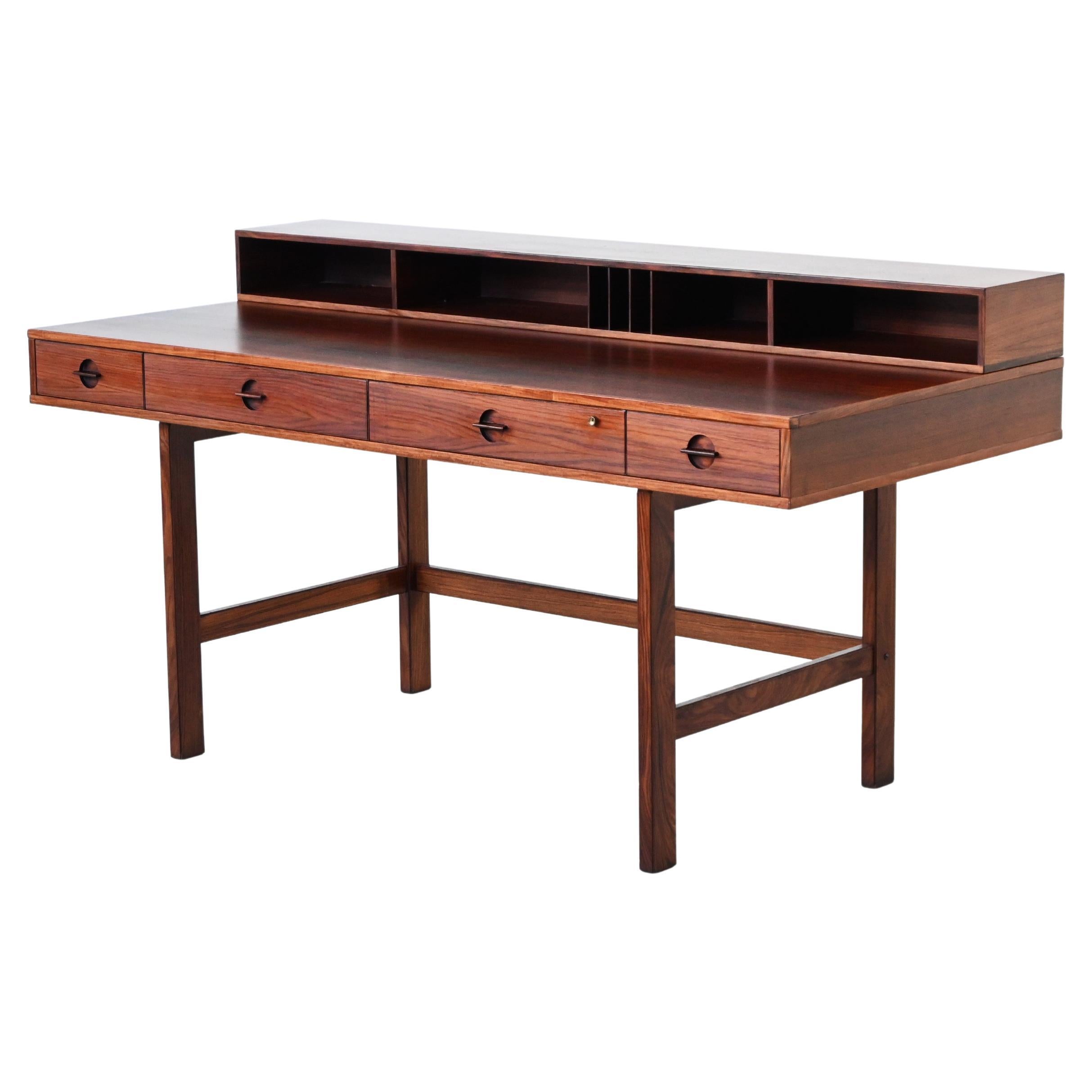 Peter Lovig Bureau Flip-Top Partners en palissandre Lovig Danemark 1960