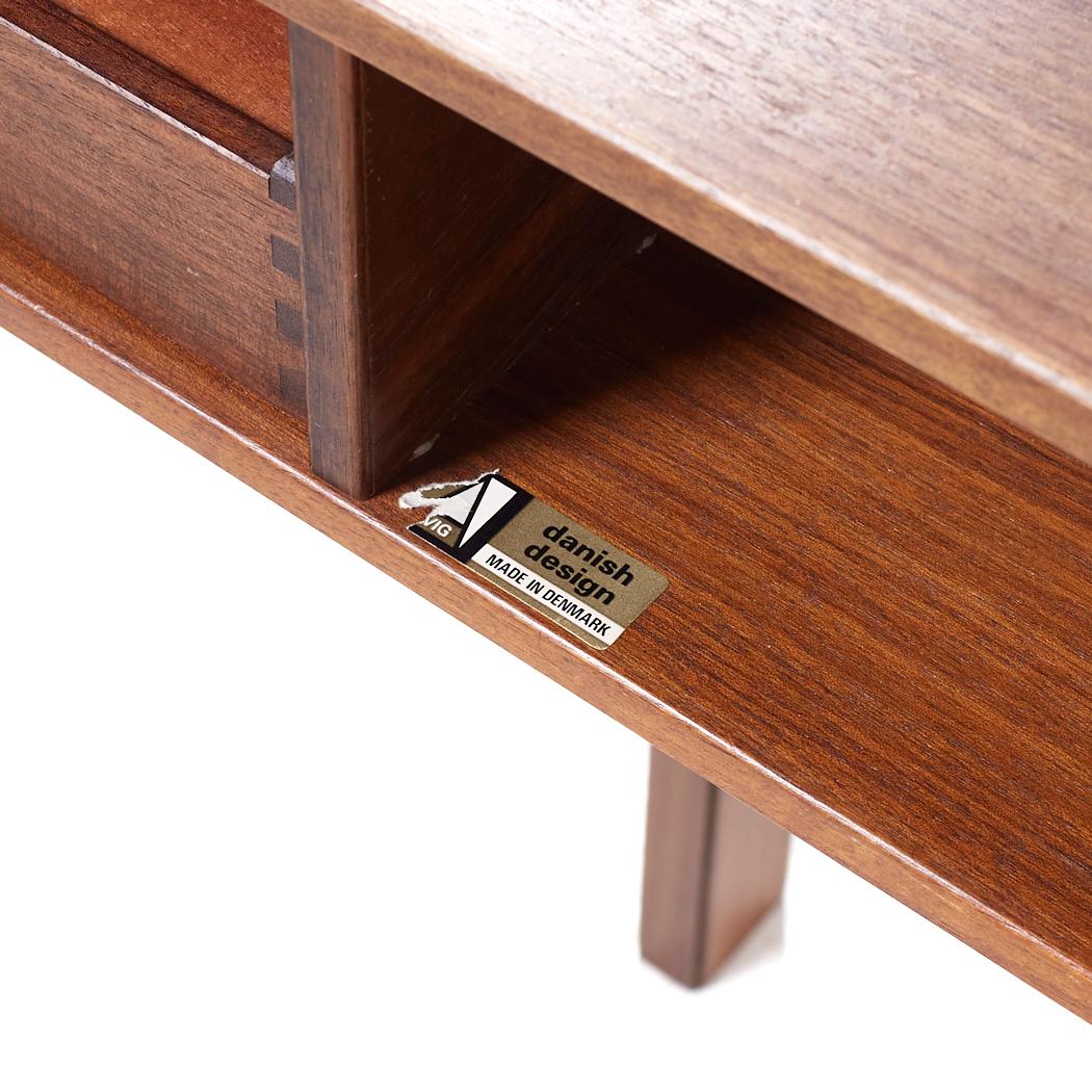 Peter Lovig Mid Century Danish Teak Flip Top Desk For Sale 12