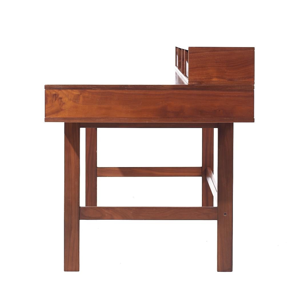 Peter Lovig Mid Century Danish Teak Flip Top Desk For Sale 1