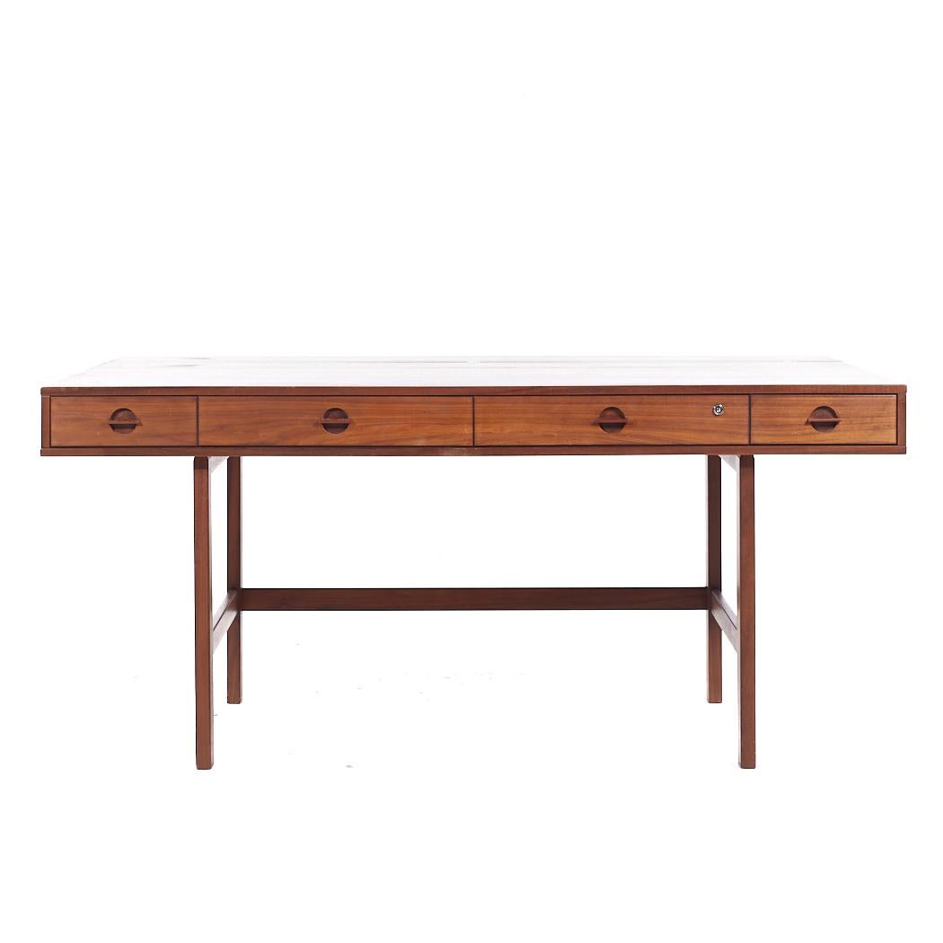 Peter Lovig Mid Century Danish Teak Flip Top Desk For Sale 4