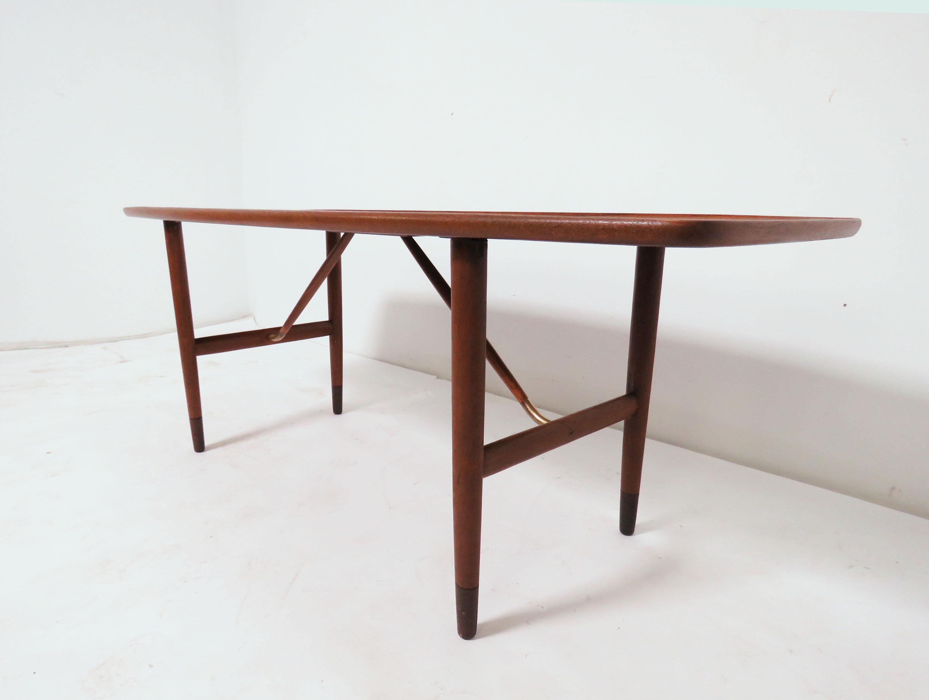 Peter Lovig Nielsen Danish Teak Coffee Table Circa 1960s In Good Condition In Peabody, MA