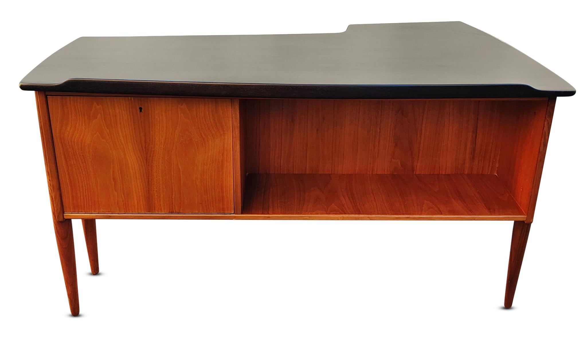 Oiled Peter Lovig Nielsen Desk + Folke Ohlsson Armchair, 1960s, Scandinavian Design For Sale