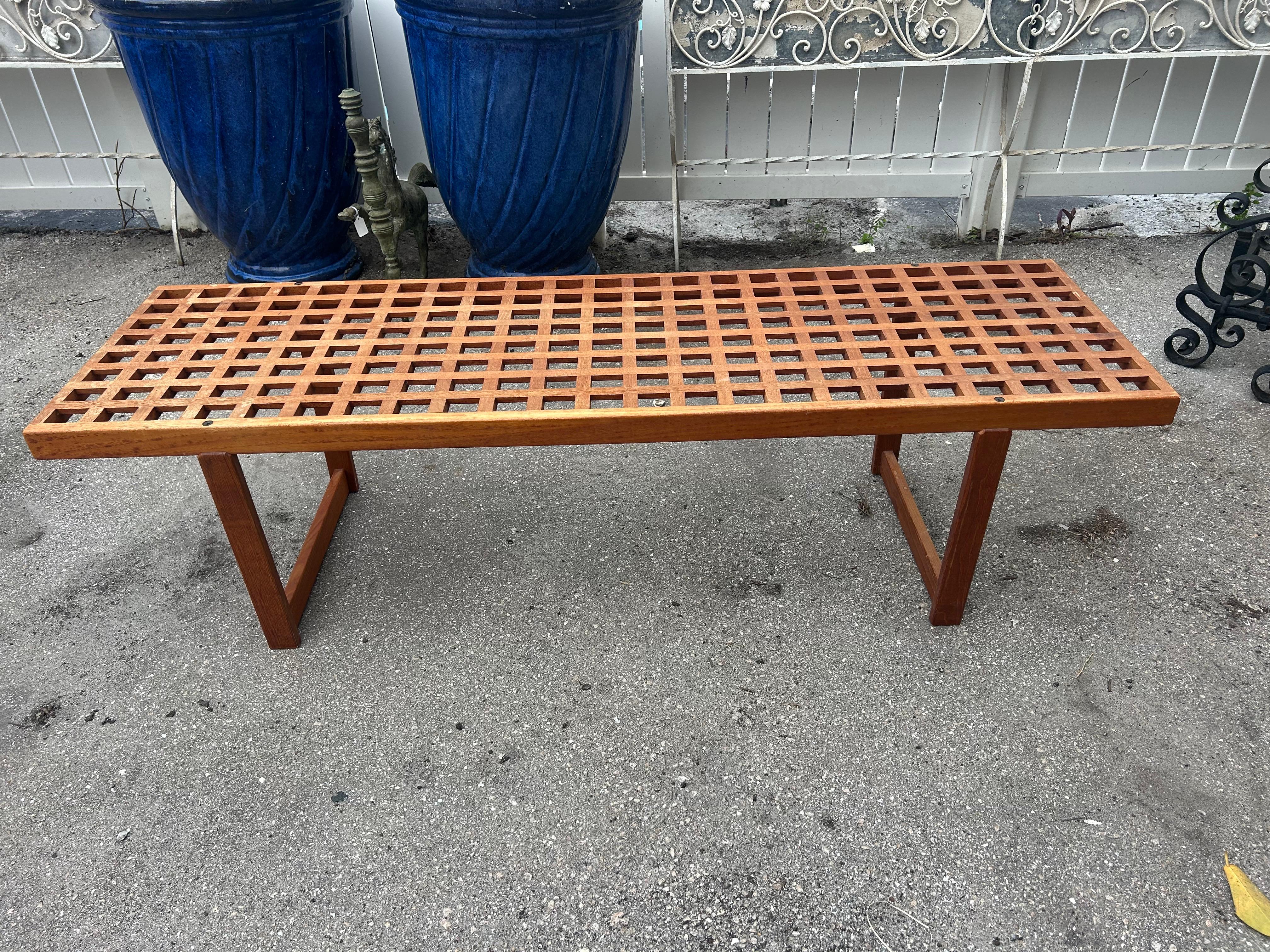 20th Century Peter Lovig  Nielsen lattice bench For Sale