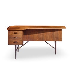 Peter Lovig Nielsen Mid Century Danish Rosewood Boomerang Desk