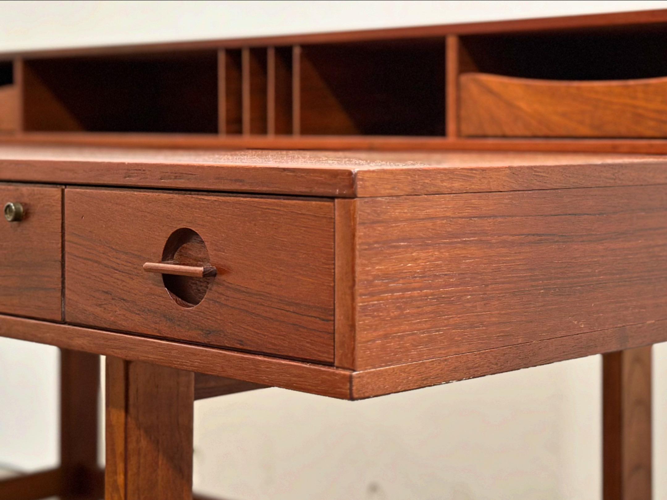 Danish Peter Lovig Nielsen Midcentury Partners Desk in Teak - Dansk Design Denmark 1971