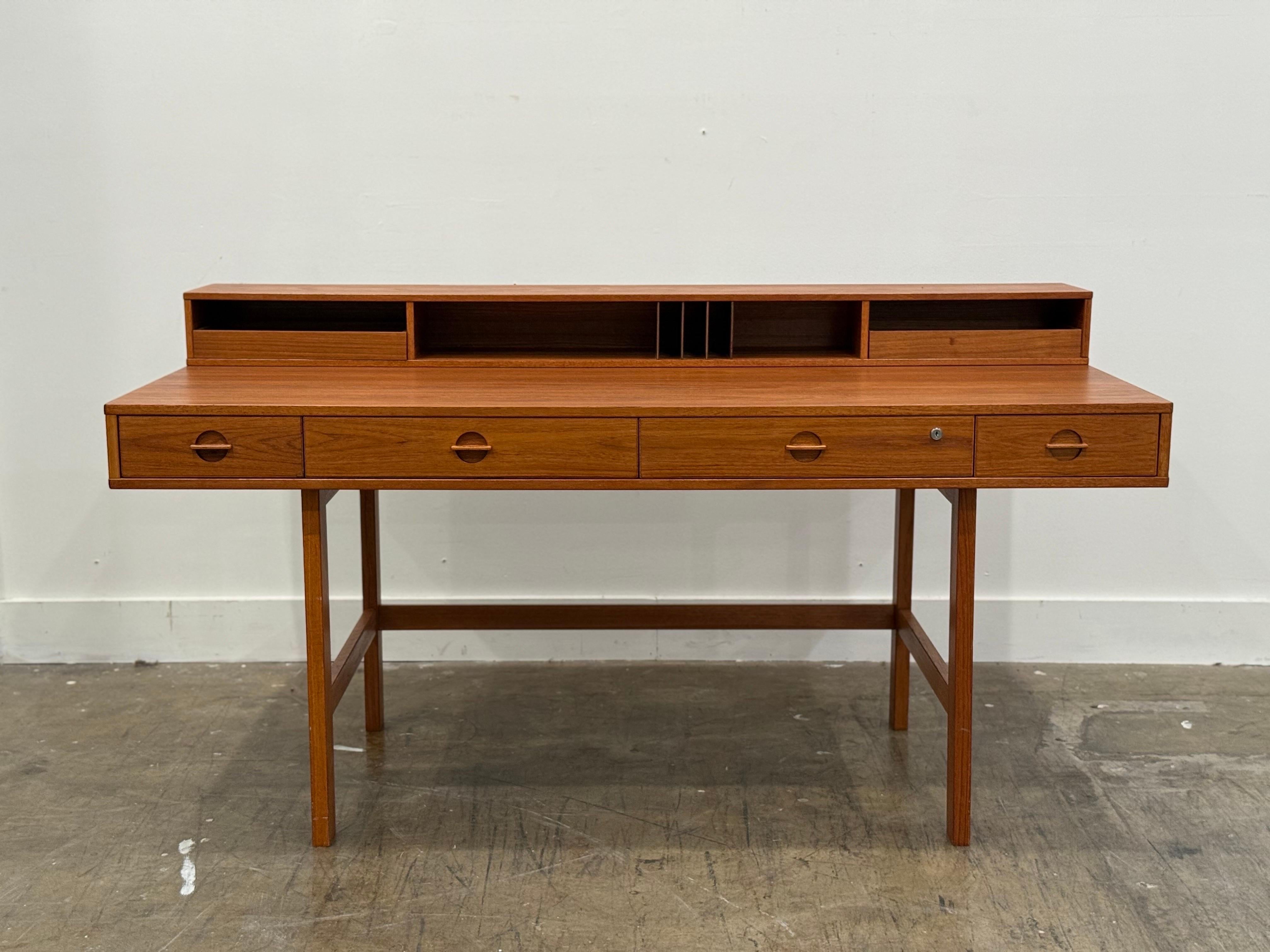 Peter Lovig Nielsen Midcentury Partners Desk in Teak - Dansk Design Denmark In Good Condition For Sale In Decatur, GA