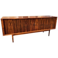 Peter Lovig Nielsen Rosewood Tambour Door Credenza