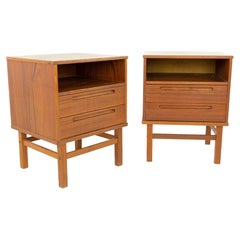 Peter Lovig Nielsen Mid Century Teak Nightstands, Pair