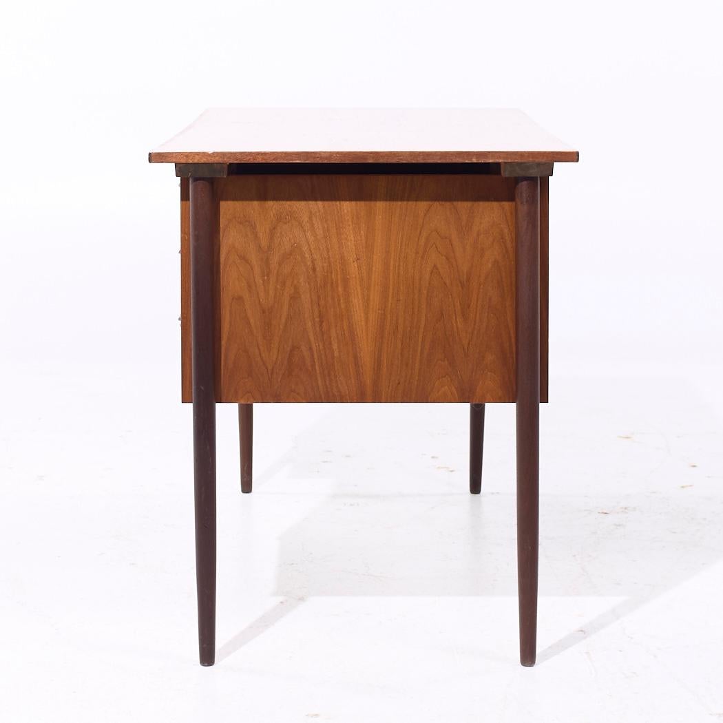Late 20th Century Peter Lovig Style Mid Century Danish Teak Desk For Sale