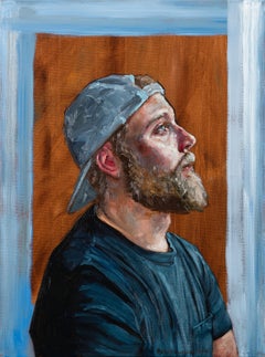 Ben - Original Oil Painting Portrait of the Artist's Brother in a Baseball Cap