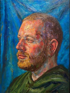 Intimate Portrait of Drifting Driver, Oil on Canvas, 2025, Signed