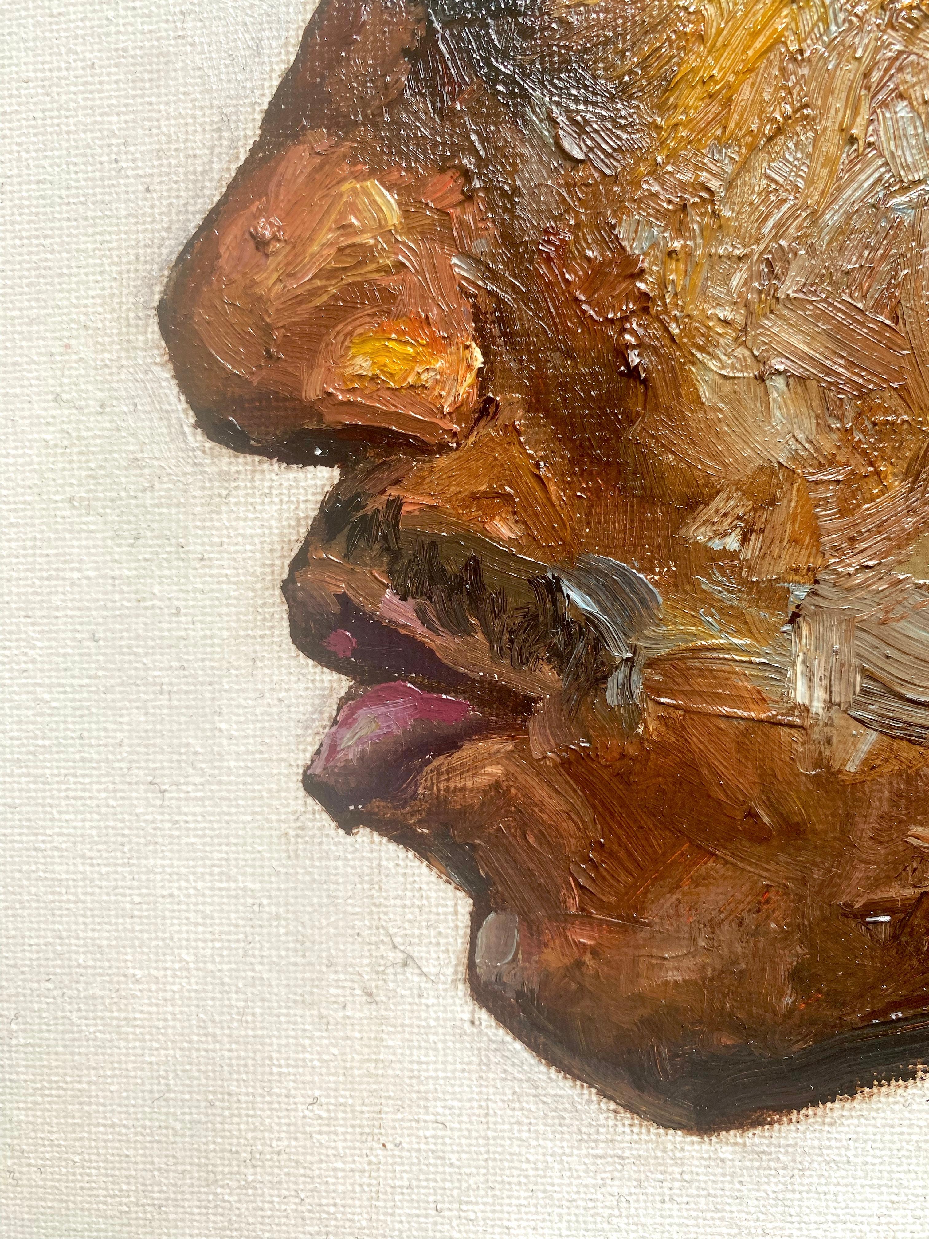 Ritratto di Shaston - Ritratto maschile in stile impressionista contemporaneo, originale 2