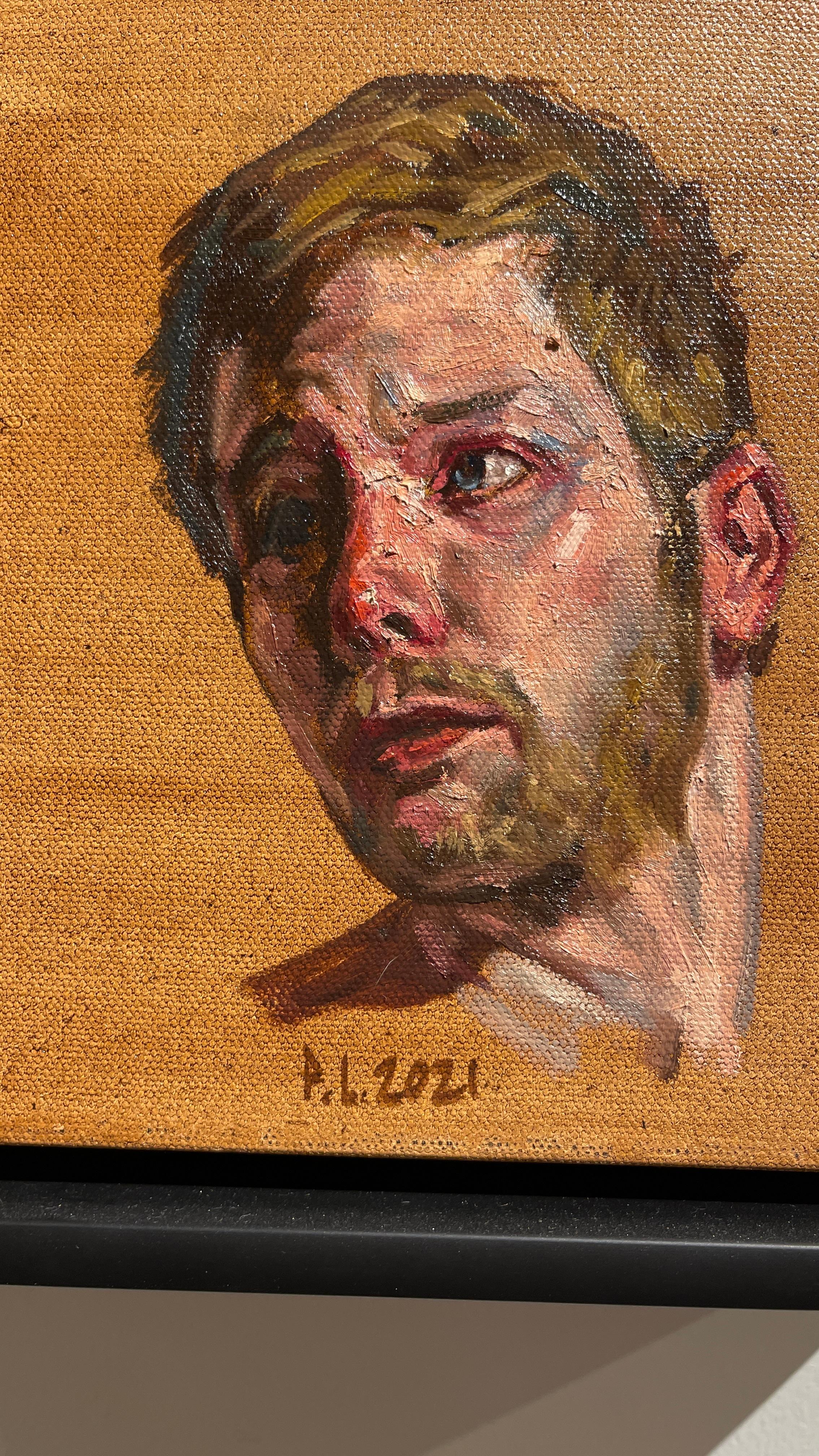 Self Portrait - Original Oil Painting by Peter Lupkin For Sale 3