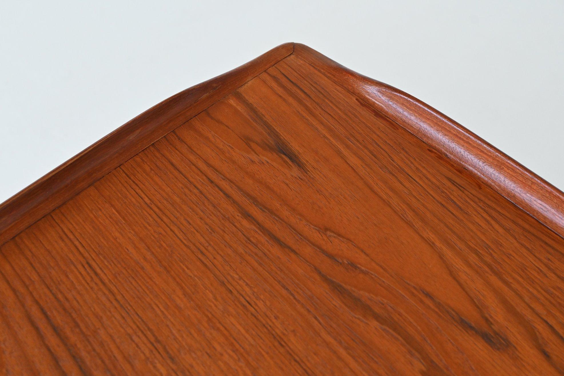 Peter Løvig Nielsen boomerang writing desk in teak Løvig Denmark 1960 For Sale 6
