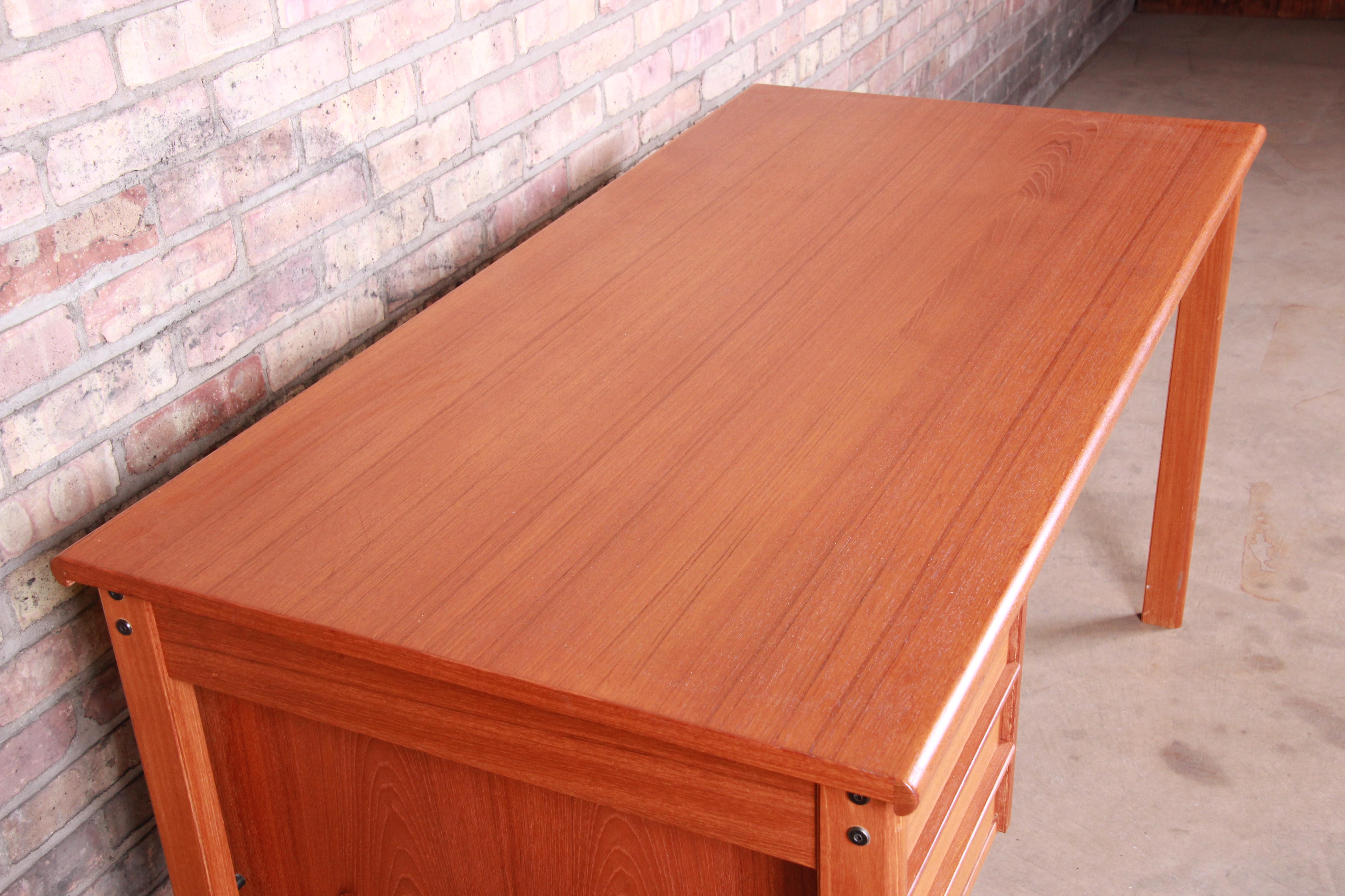 Peter Løvig Nielsen Danish Modern Teak Sliding Top Desk 1