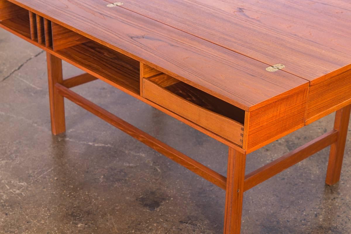 Danish Peter Løvig Nielsen Flip-Top Teak Desk