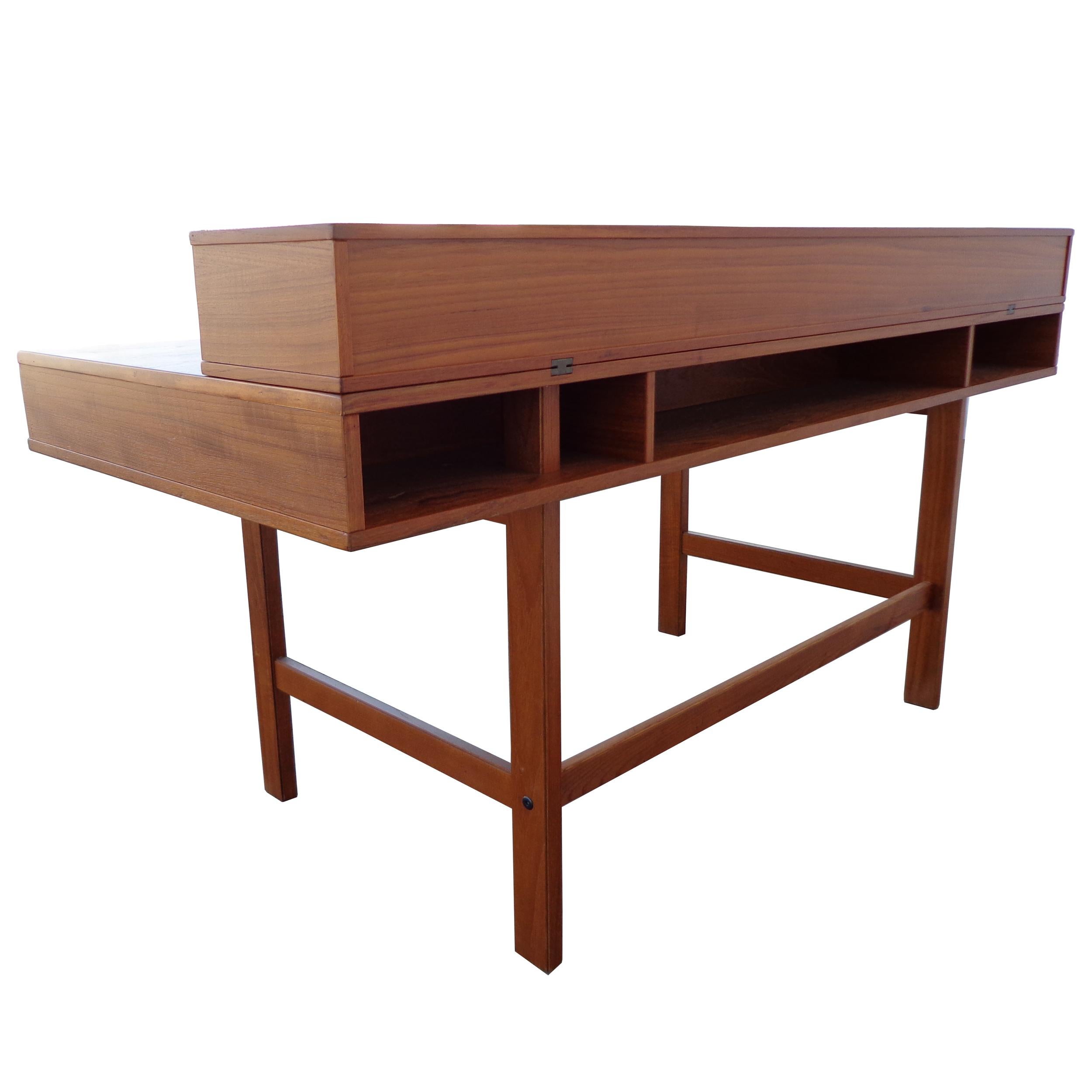 Peter Løvig Nielsen Flip-Top Teak Desk For Sale 3